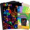 117 Pieces Rainbow Scratch Paper Kit: Magic Art Craft Stuff Supplies Black Drawing Pad for Age 3-12 Kids Children Girl Boy DIY Toy Activity Educational|Party Faver|Christmas Birthday Gifts
